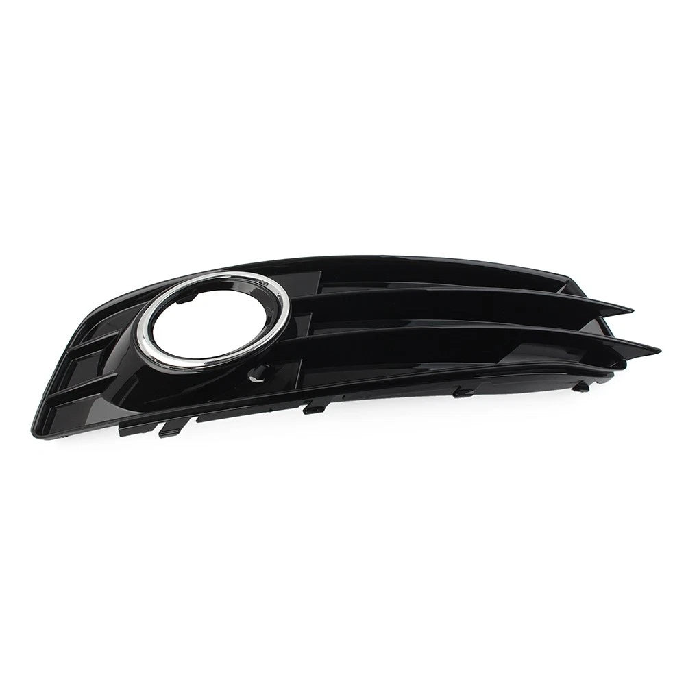 Front Bumper Fog Light Grille Cover with Chrome Ring for Audi A3 8P (2009–2012)