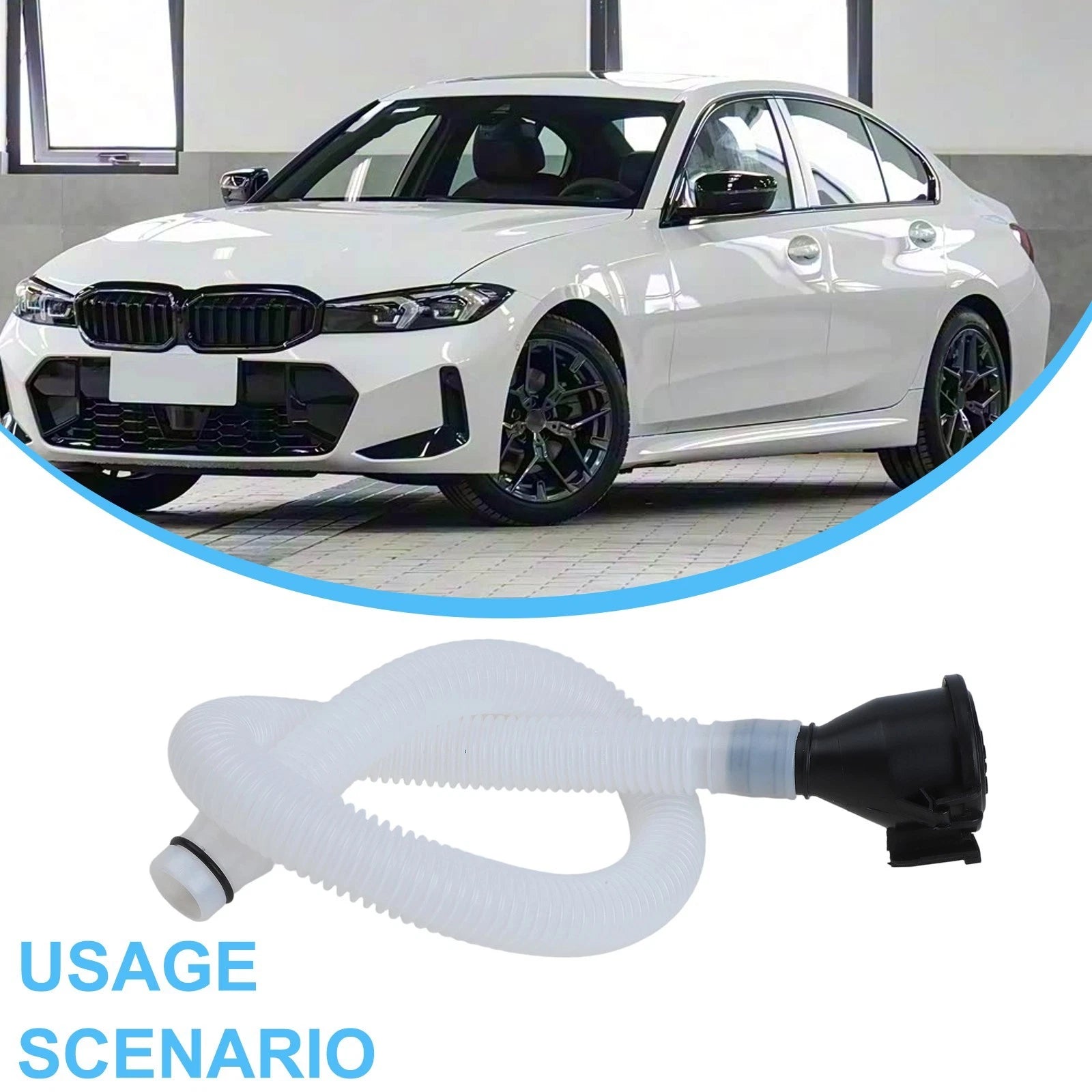 Windshield Washer Reservoir Filler Pipe for BMW E90 E91 (2006–2012)