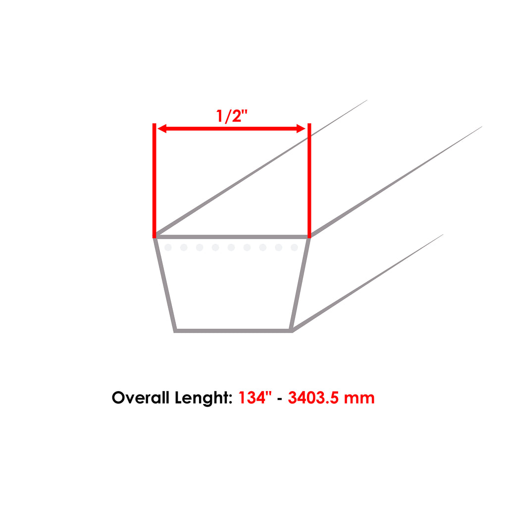Aramid Deck Belt Replacement for Massey Ferguson Tractor (50 in) (—)