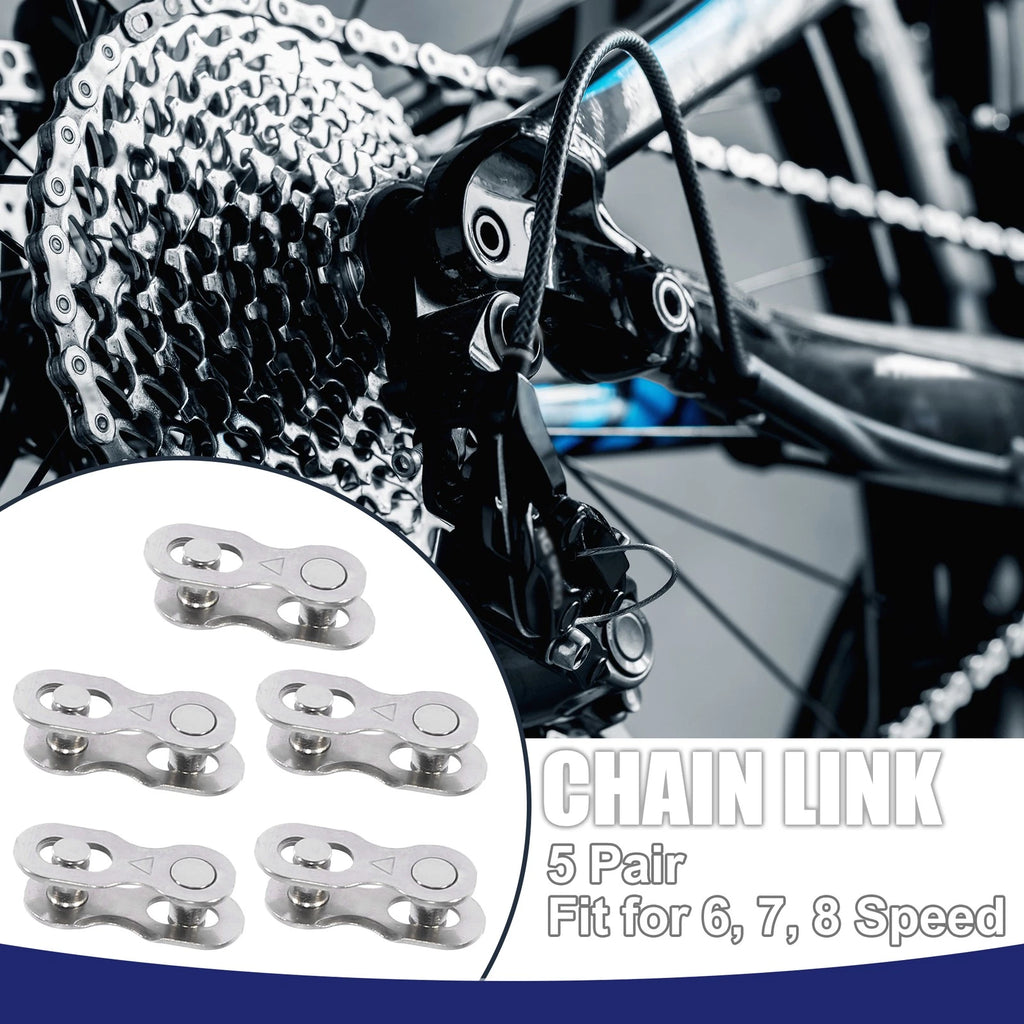 6 Speed Bicycle Reusable Chain Connectors for Universal 5 Pack (All)