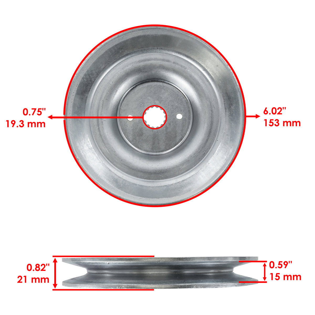 Spindle Pulley Replacement for John Deere LT133 LT155 LT160 (1993–2003)