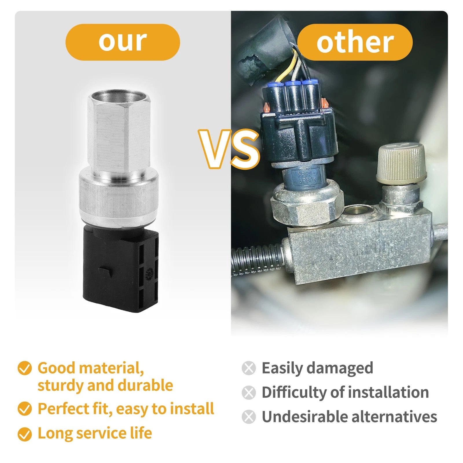 A/C Pressure Switch Sensor for Volkswagen Beetle (2012–2019) 1 Pcs