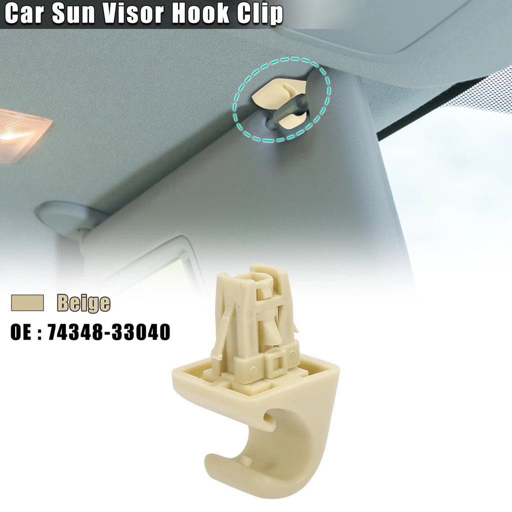 Sun Visor Hook Clip Retainer Replacement for Toyota Highlander (2008–2019)