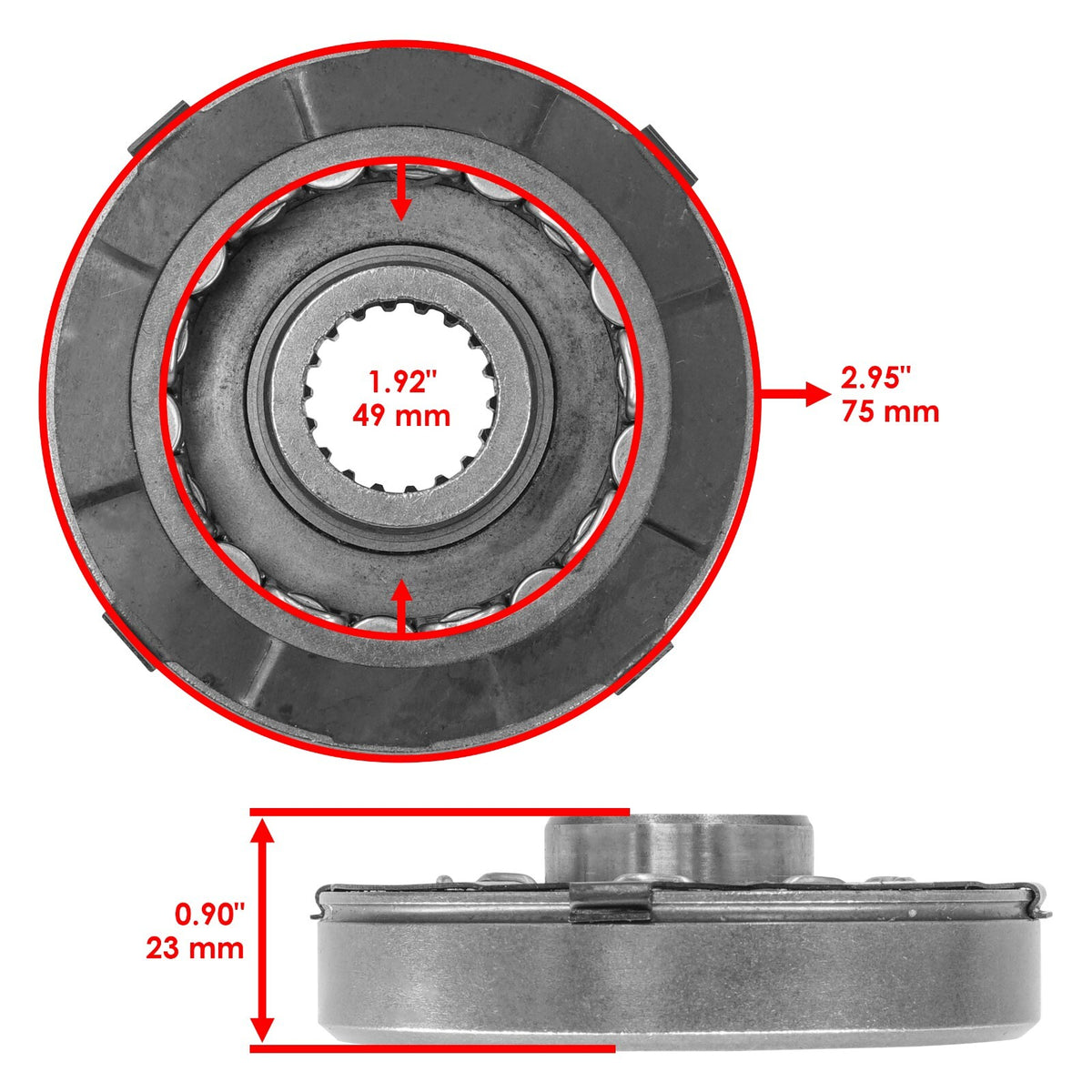 Starter Clutch and Driven Gear with Gasket for Suzuki GSX-R600 (1997–2000)