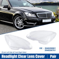 Headlight Clear Lens Cover Replacement for Mercedes Benz C-Class W204 (2007–2014)
