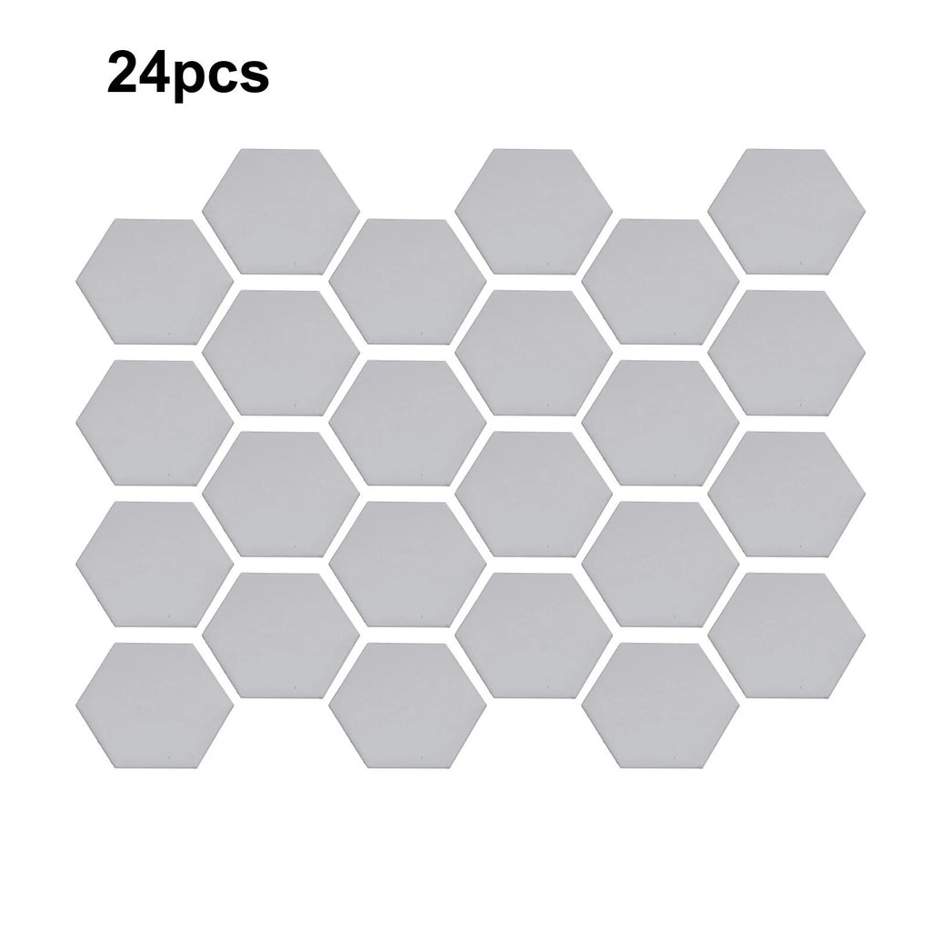 24Pcs 3D Mirror Hexagon Wall Stickers for Room Decor DIY Kit