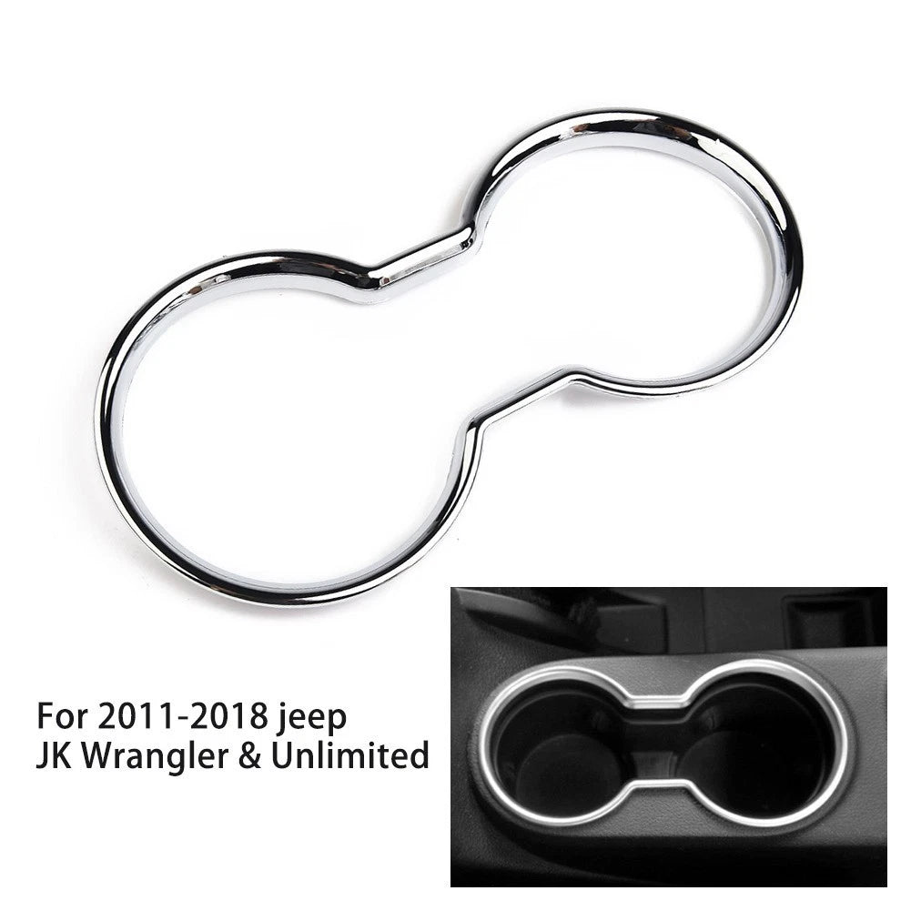 Cup Holder Trim for Water 2011–2018 (ABS, Silver)