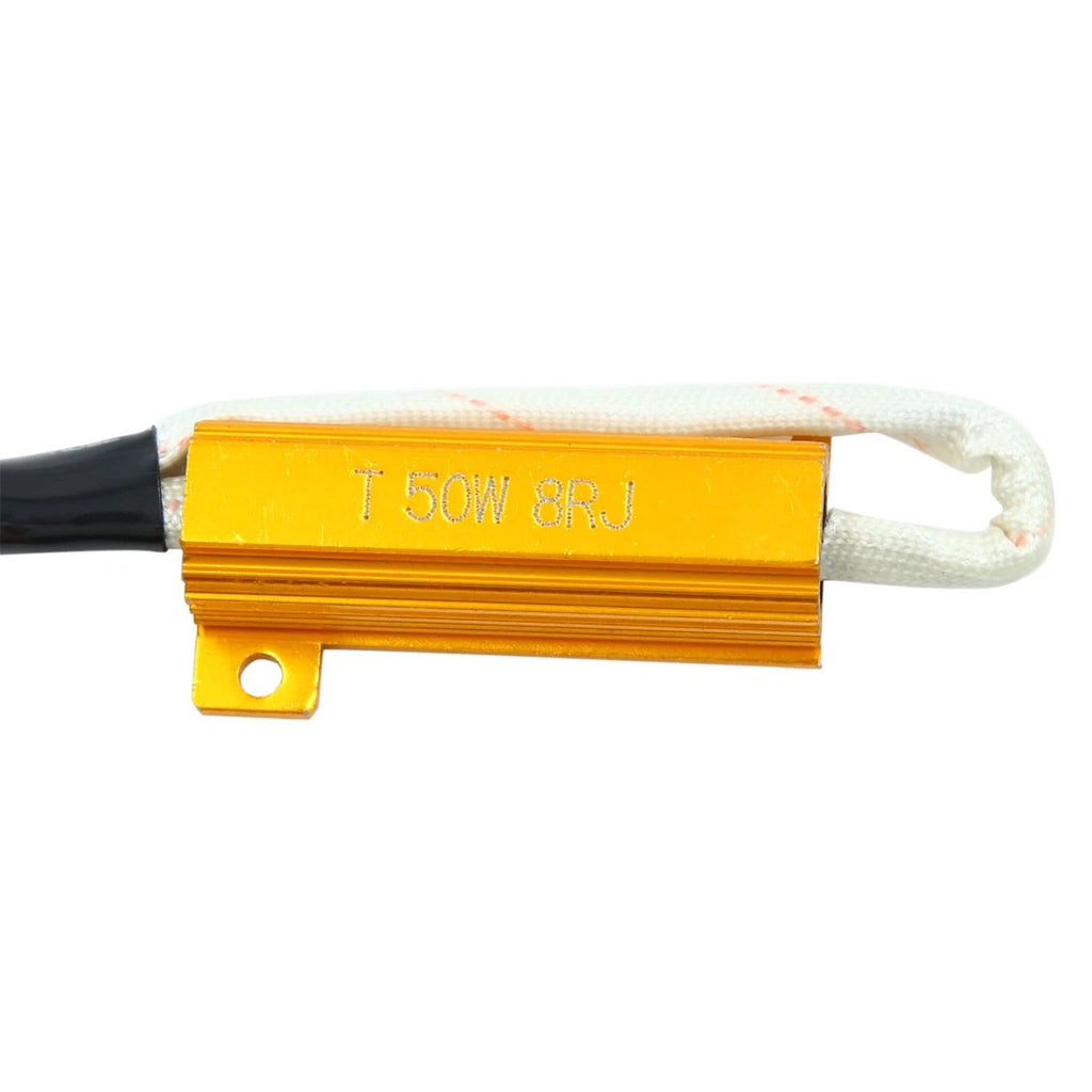 H4 LED Headlight Resistor Wiring Canceller Decoder Adapter 50W DC 12V 8ohm for