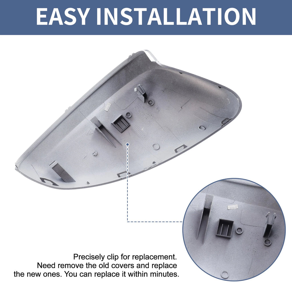 Rearview Mirror Cover Cap Left Driver Side White for Citroen C3 (2016–2023)