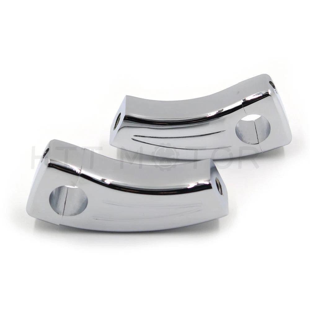 Pair of 3.5" Chrome Handlebar Risers for Motorcycle (25mm, 1")