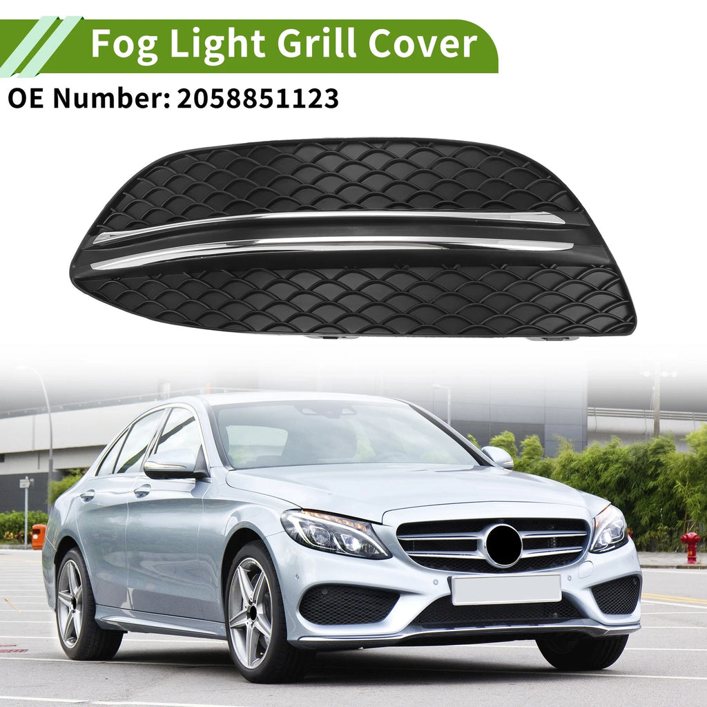Front Left Fog Light Grill for Mercedes Benz C-Class (2015–2018)