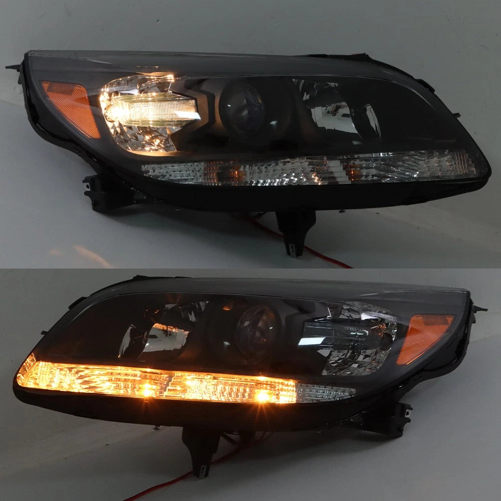 Halogen Headlights for Chevy Malibu LS LT (2013–2016) Left + Right Black
