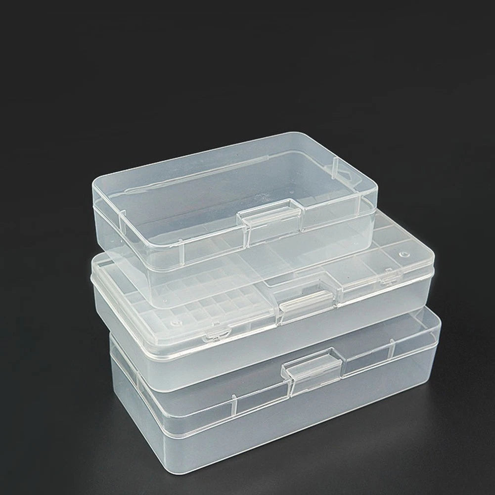 1X Small Plastic Clear Storage Box Organizer Case with Lid