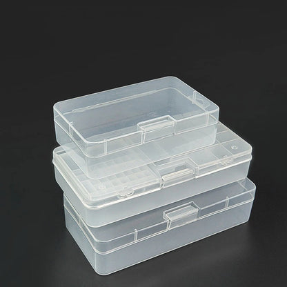 1X Small Plastic Clear Storage Box Organizer Case with Lid