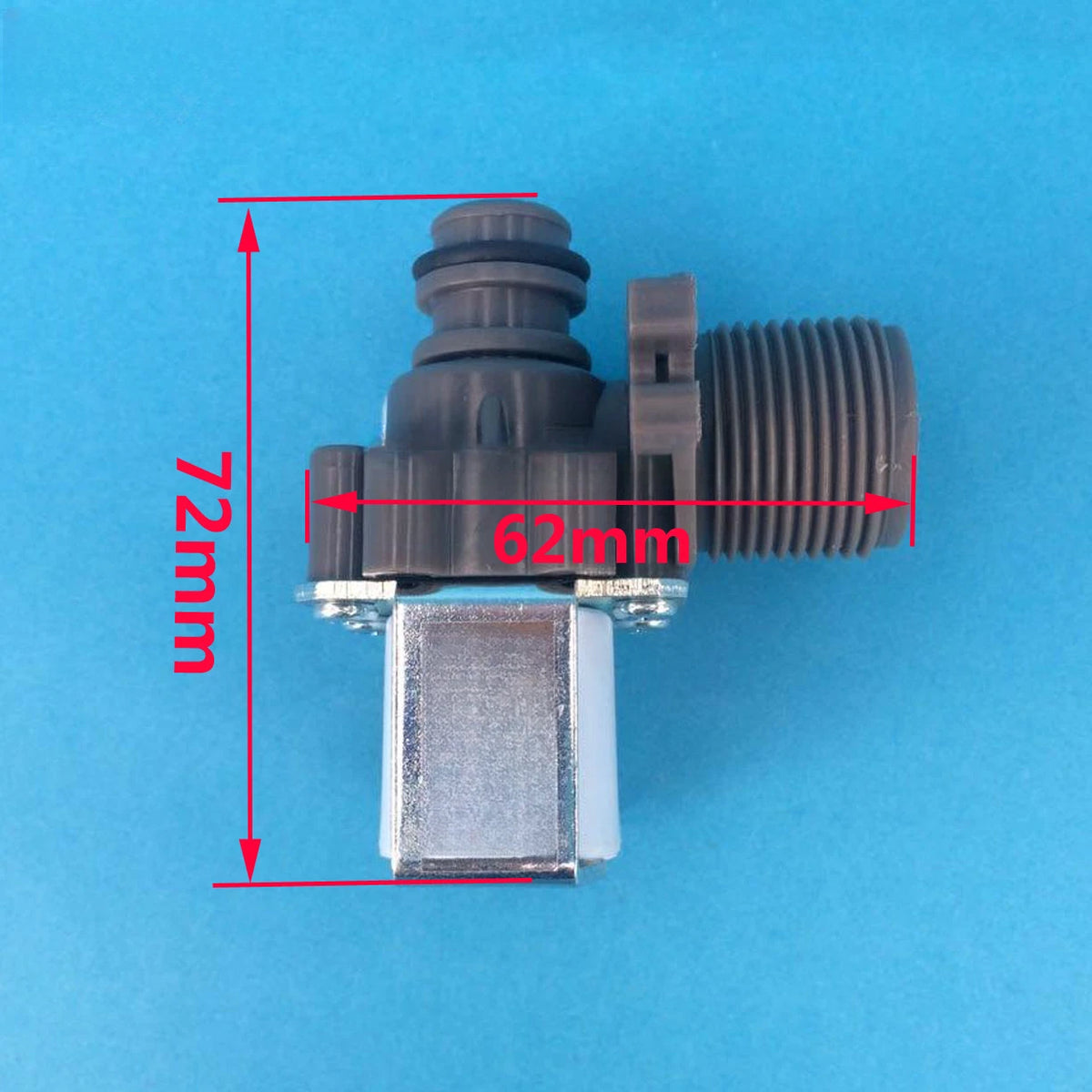 Plastic Inlet Valve for Automatic Laundry Machines (AC220V, 72x62mm)