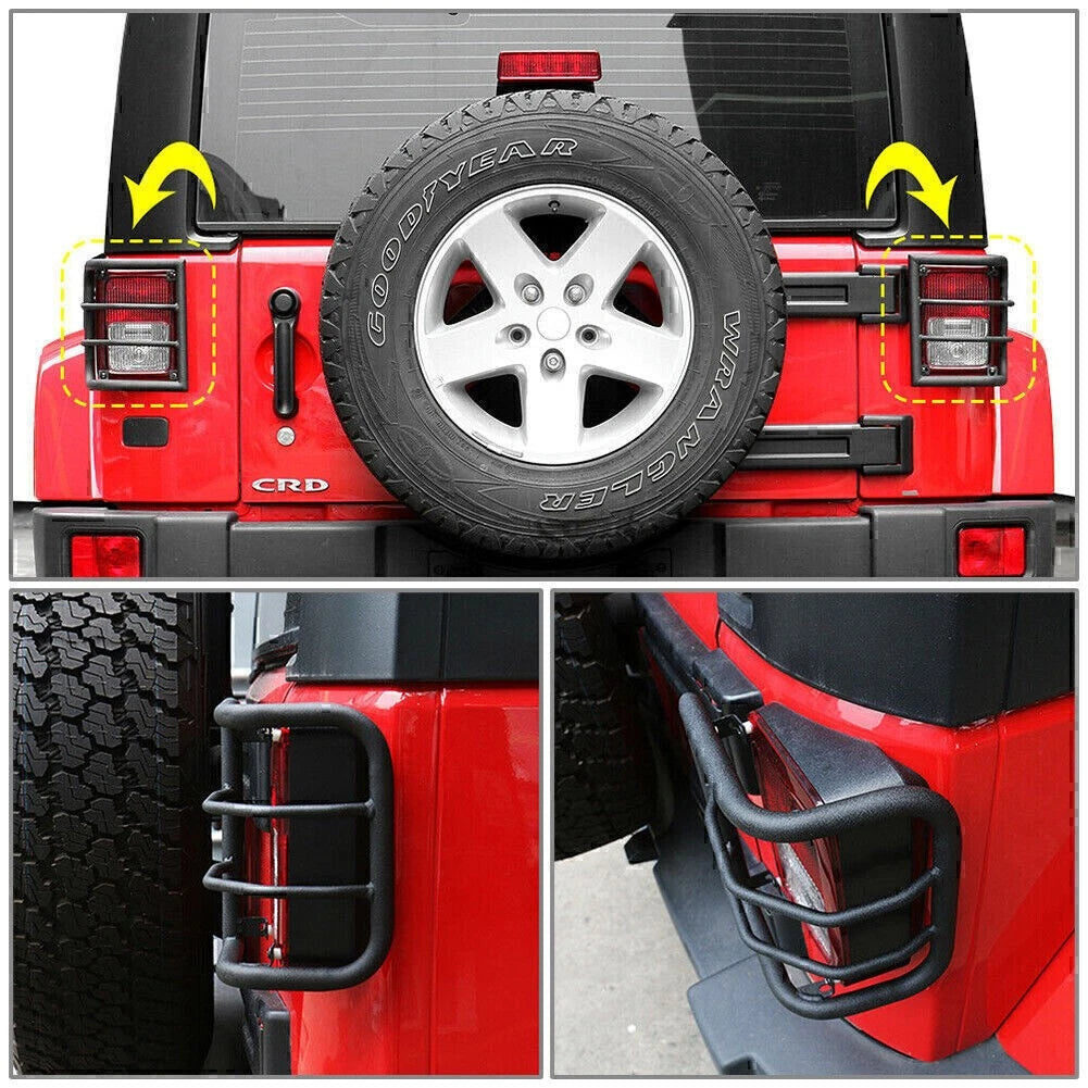 2X Tail Light Guards for Jeep Wrangler JK (2007–2017)