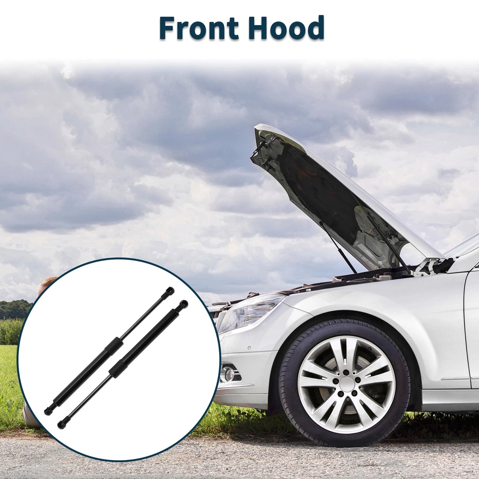 Front Hood Lift Supports Struts Replacement for BMW E46 M3 Convertible Coupe (2001–2006)
