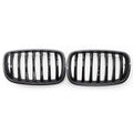 Carbon Style Gloss Black Grille for BMW X5 X6 E70 E71 (2008–2013)