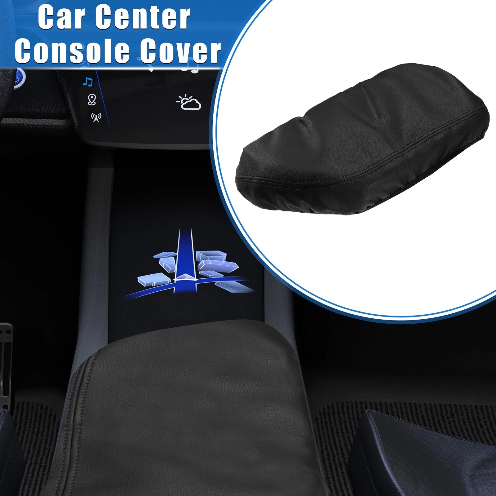 Center Console Pad Right Driver Fit for Toyota Camry (2018–2022) Black