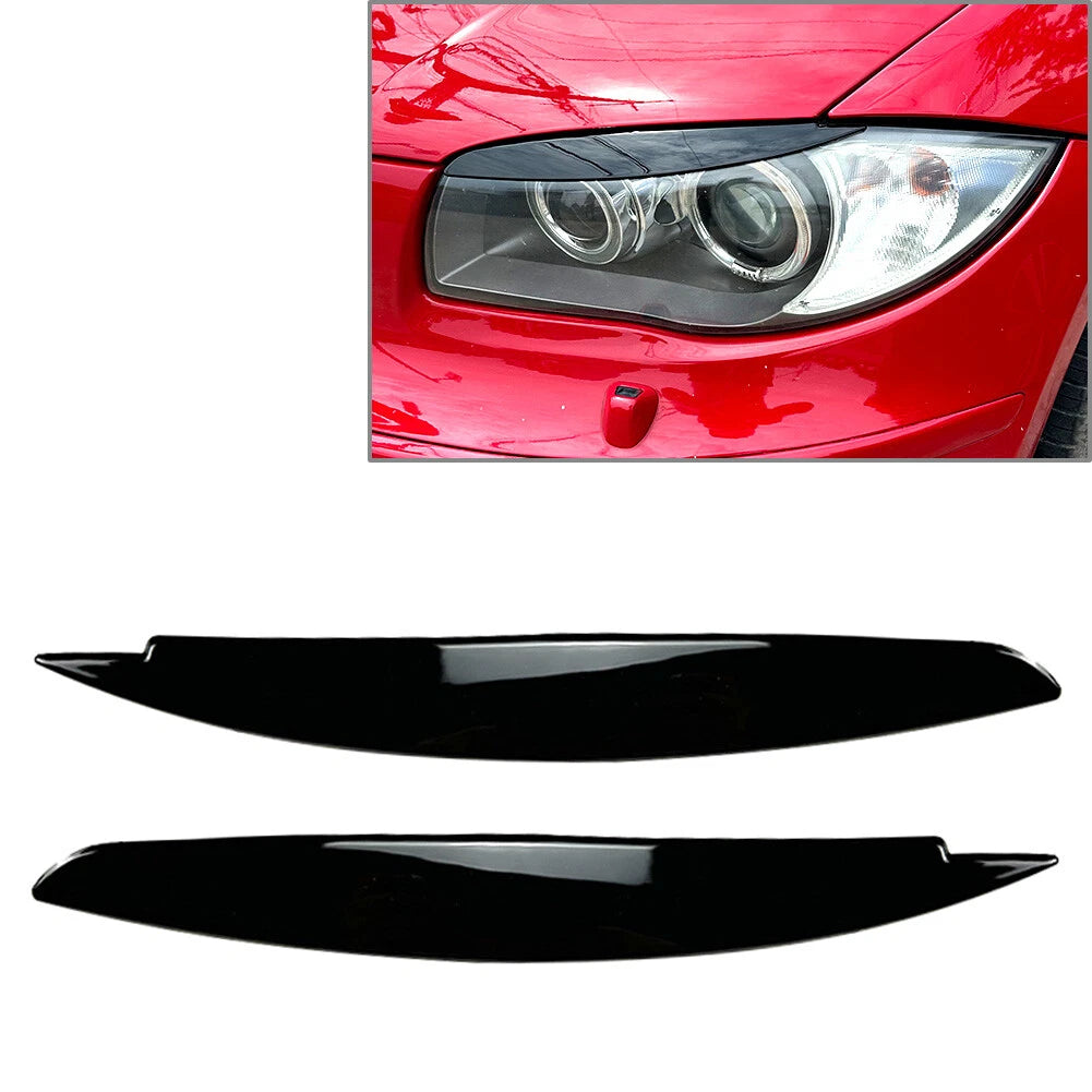Front Headlight Eyelids Trim for BMW 1 Series E81 E82 E87 E88 (2008–2013)