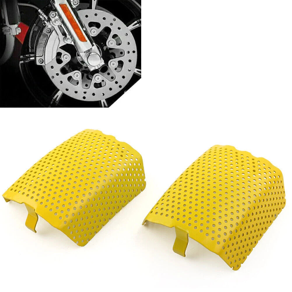 1 Pair Steel Front Caliper Screen Inserts for Harley V-Rod & Touring (2006–2019)