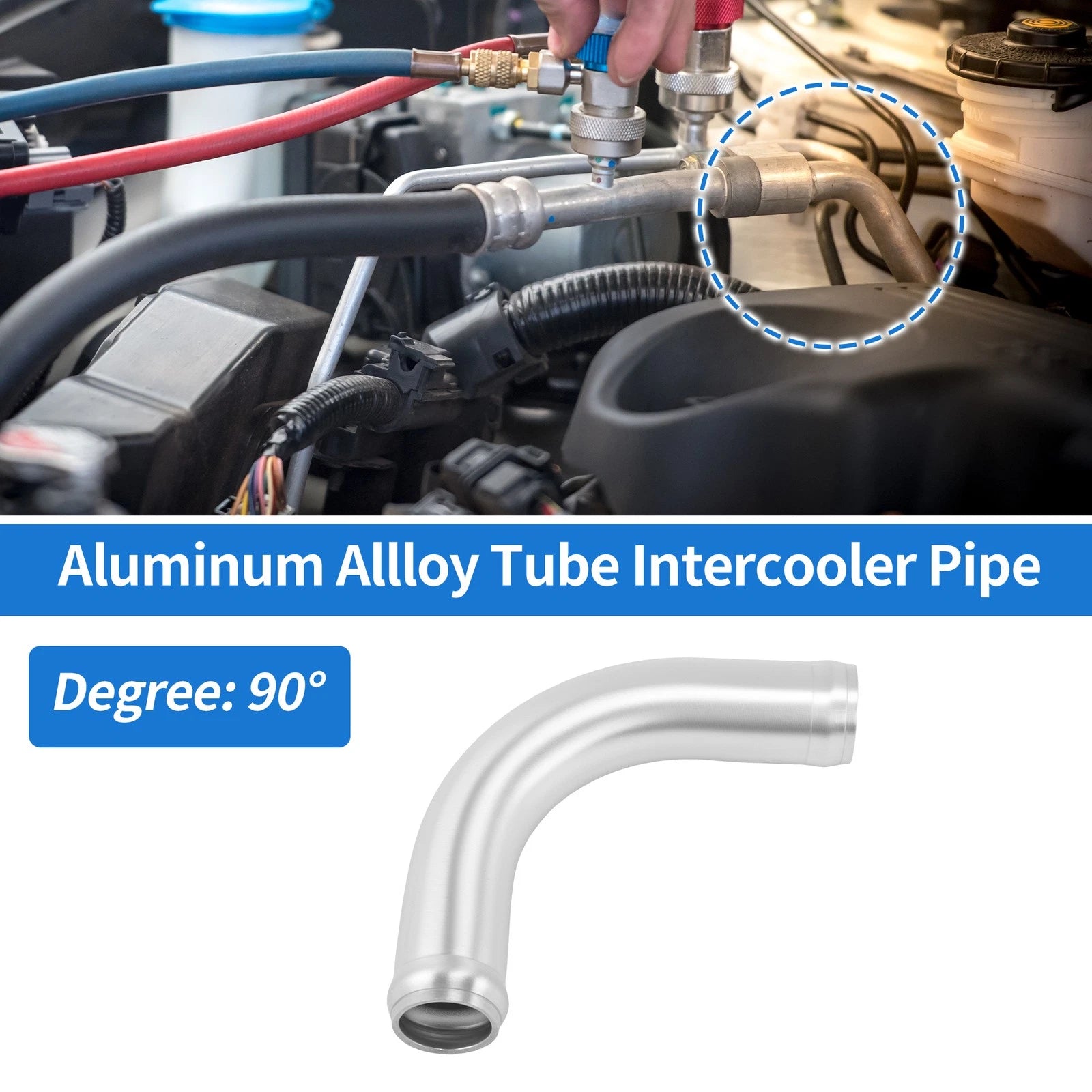 90° Intercooler Pipe 0.98" OD for Universal Applications (0.05" Thickness)