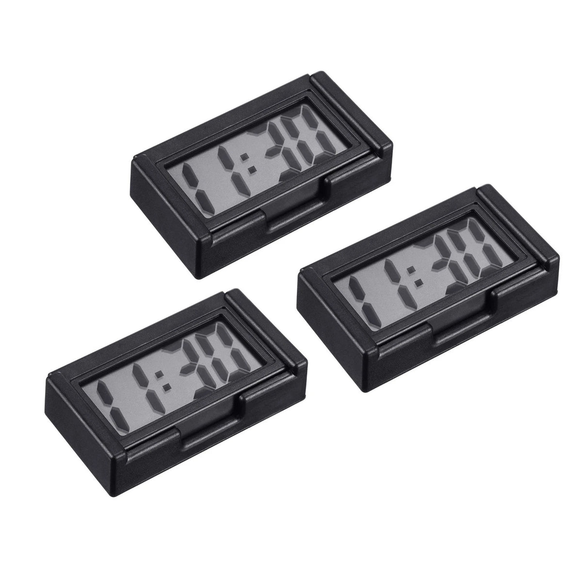 3PC Mini Digital Clock for Car Dashboard (LCD Display)