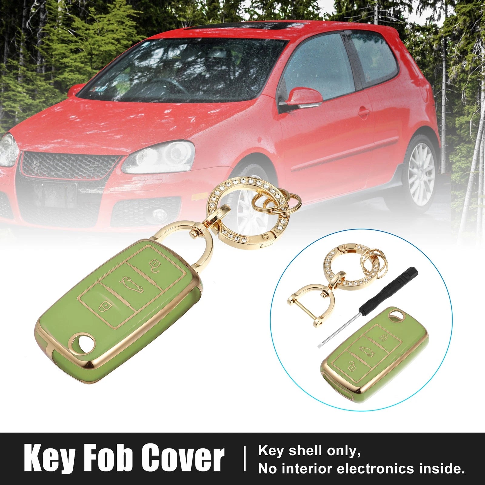 3 Button Remote Key Fob Case Replacement for Volkswagen Jetta Eos (2011–2018)