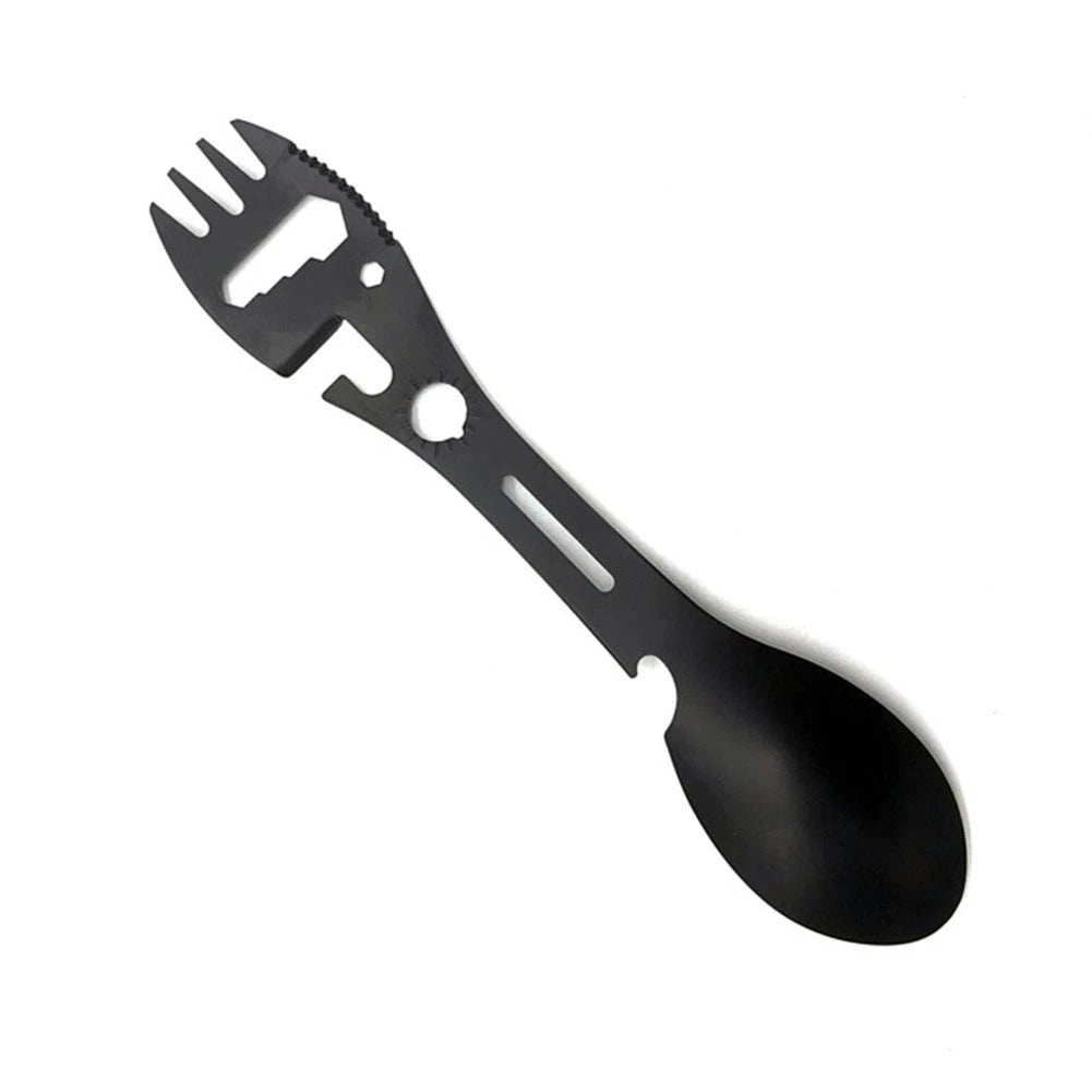 Compact Camping Tool Spoon Fork Opener for Outdoor Adventures