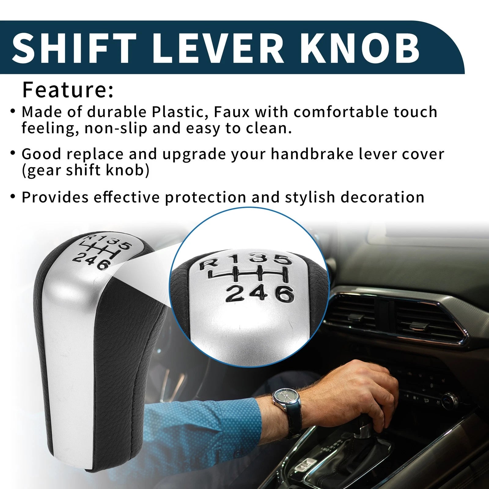 6 Speed Manual Gear Shifter Knob Replacement for Toyota Corolla (1992–2013)