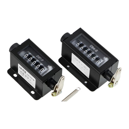 2pcs Mechanical Counter Pull Type for Punch Presses 0-999999 Max Count