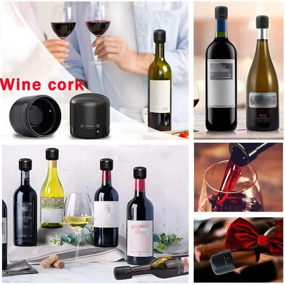 2X Wine Bottle Closure Set for Sparkling Cava Red White Bottles