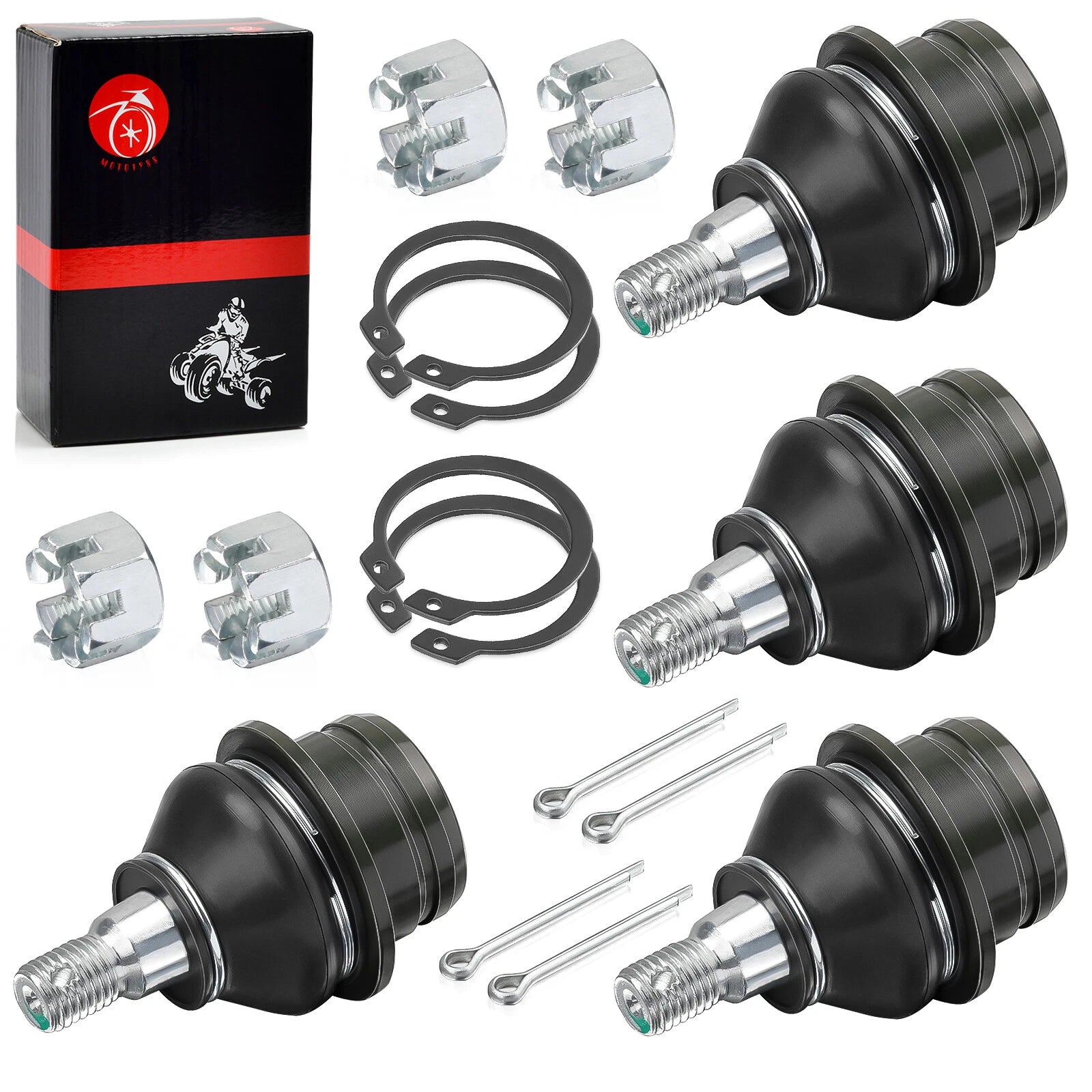 Set of 4 Ball Joints for Suzuki KingQuad 450 500 700 750 4x4 (2005–2023)