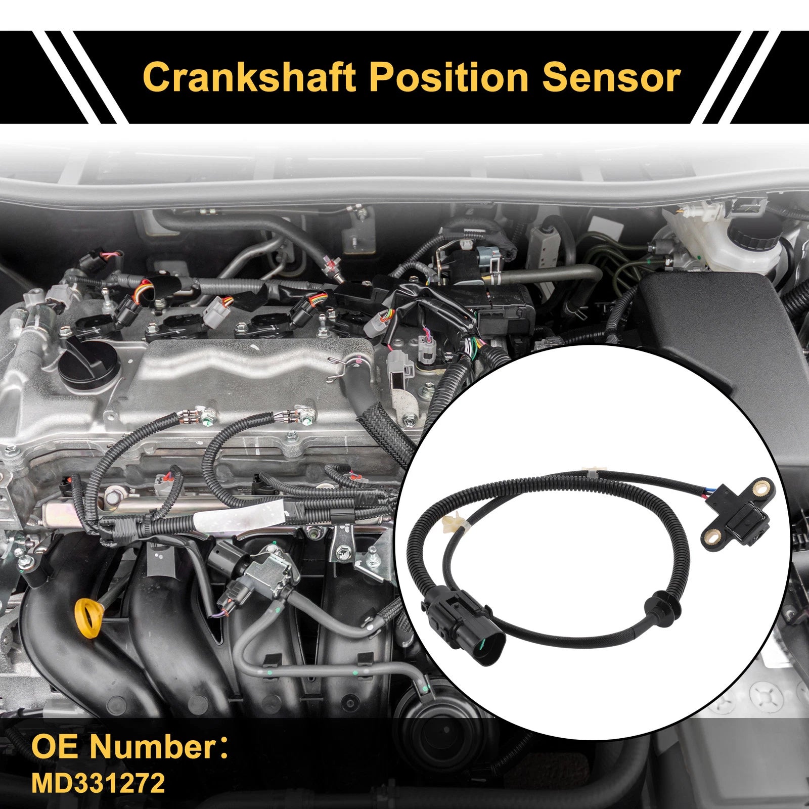 Crankshaft Position Sensor MD331272 for Mitsubishi Eclipse Spyder GS (2000–2005)