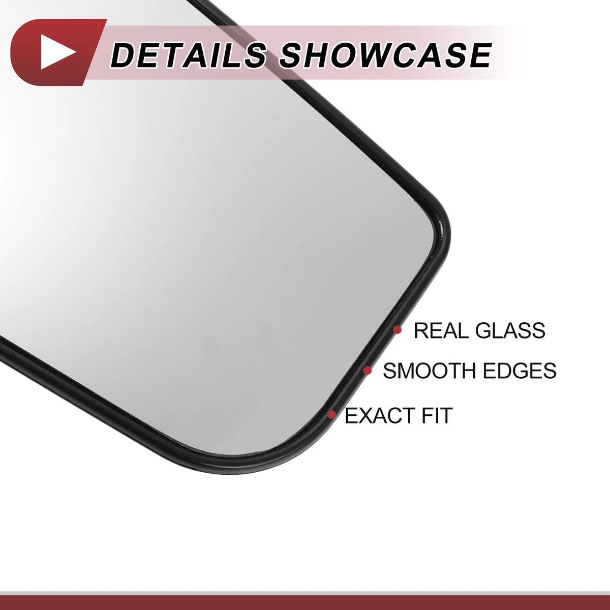 Heated Right Passenger Side Tow Mirror Glass for Ford
