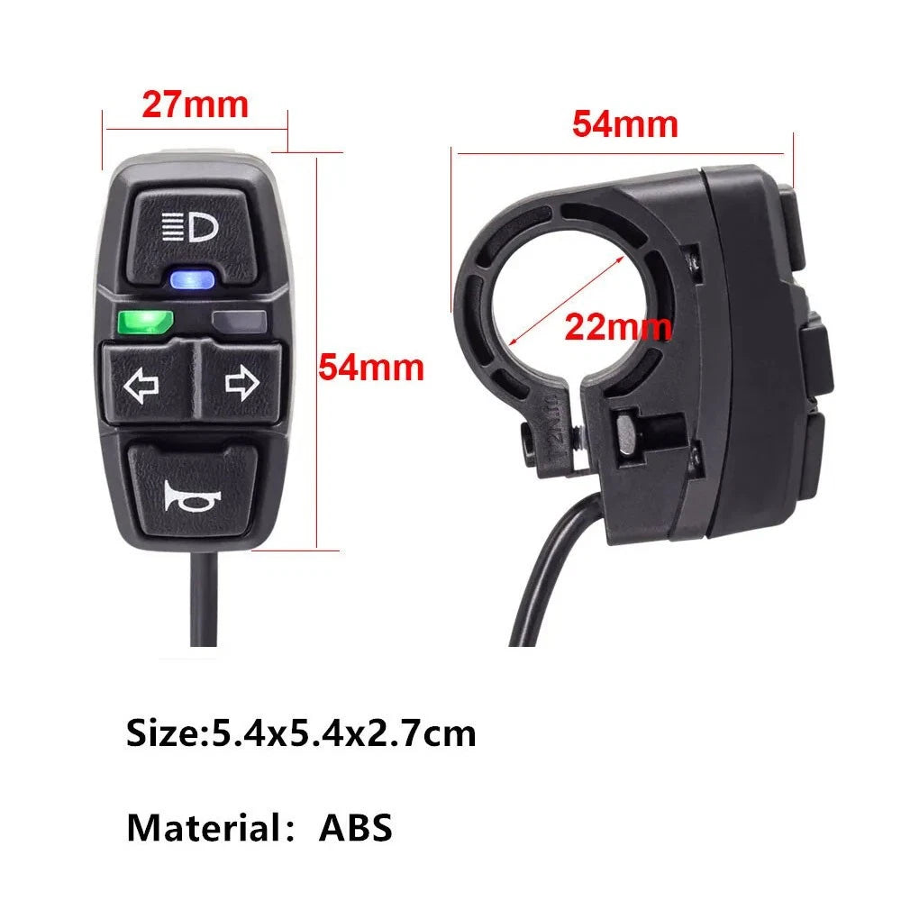 3 in 1 Switch Handlebar Turn Signal Light Horn for Motorcycle Scooter