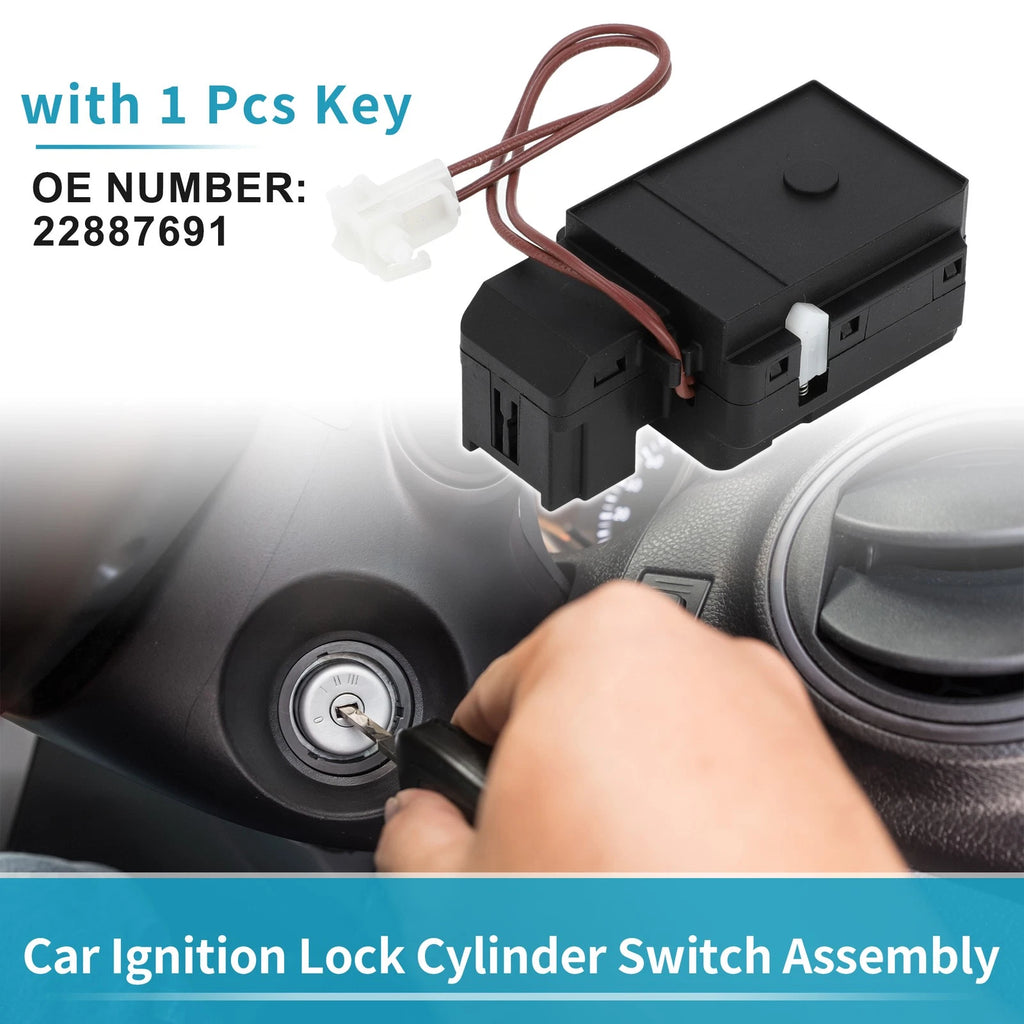 Ignition Lock Cylinder Switch Assembly Replacement for Cadillac Escalade (2002–2020)