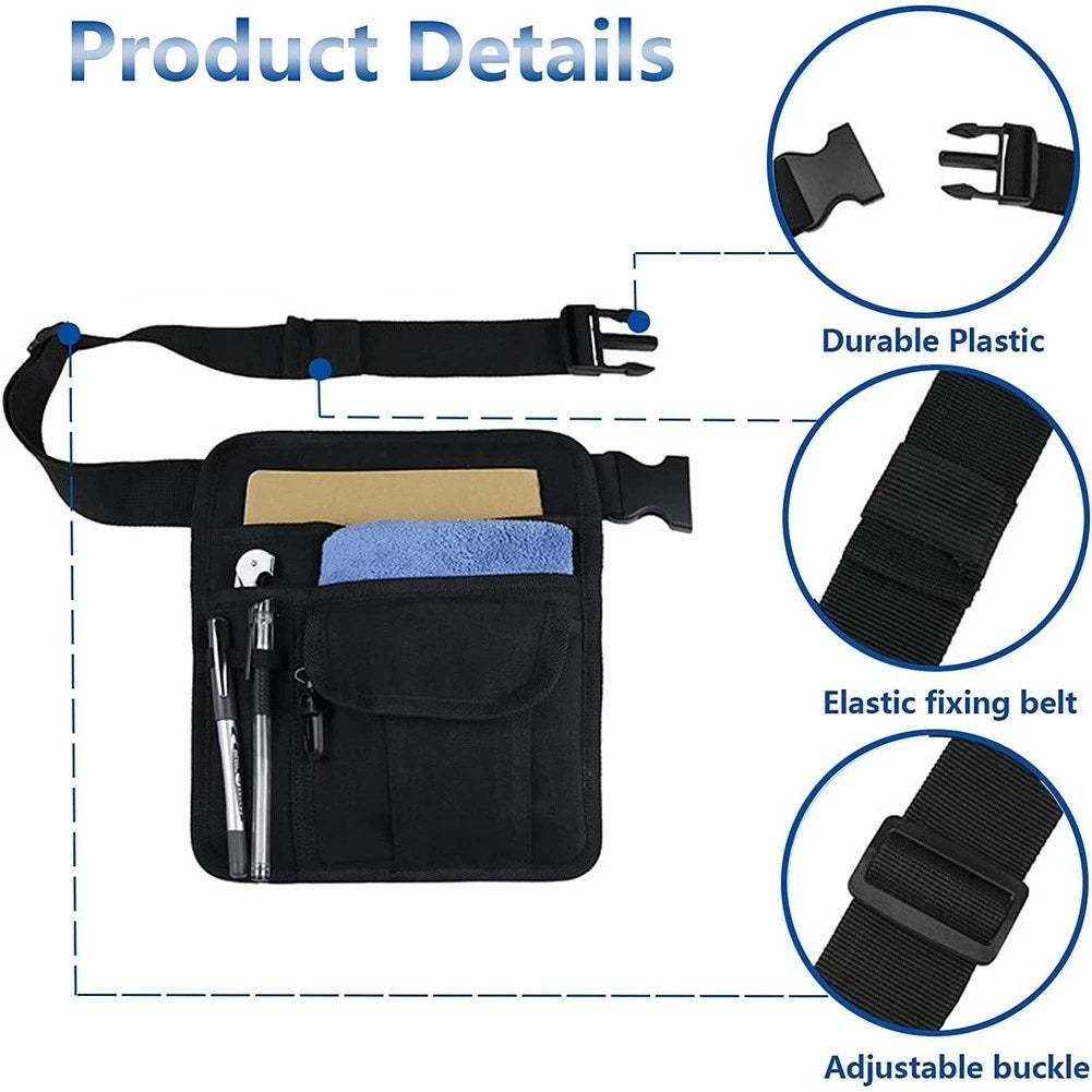 Adjustable Waist Bag for Gardening Tools (5 Pockets)