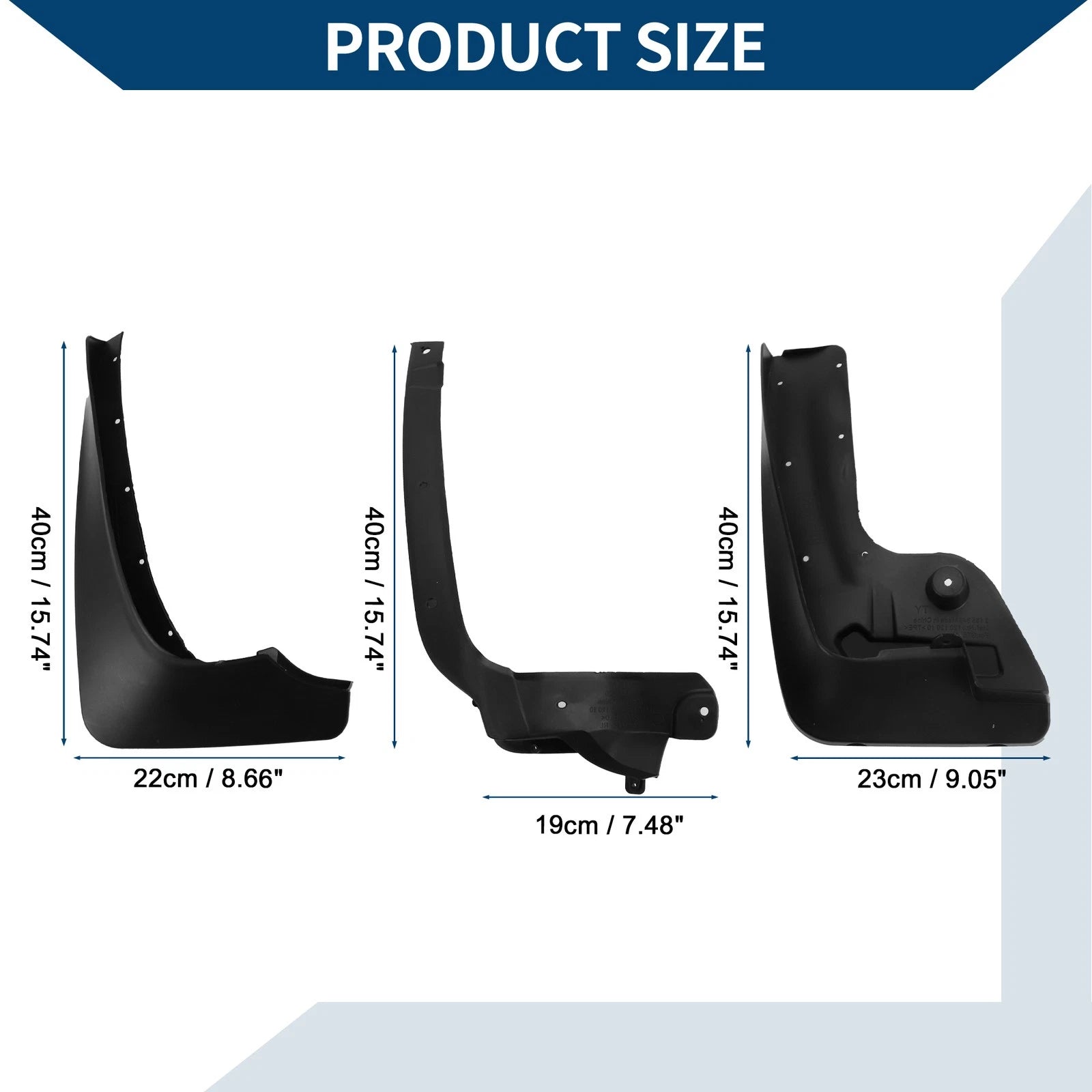 Mud Flaps Splash Guards 1 Set Mud Guards for BMW 5 Series GT (2012–2015)
