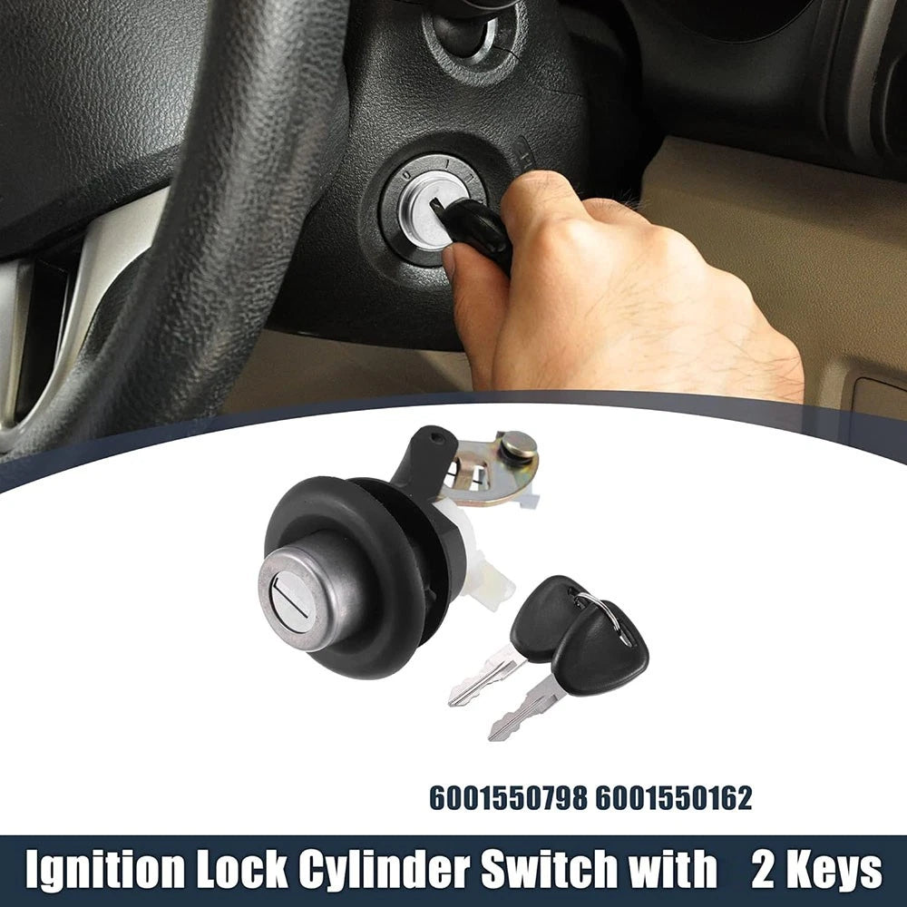 Ignition Switch Lock Cylinder with 2 Keys For Renault Dacia Sandero 6001550798
