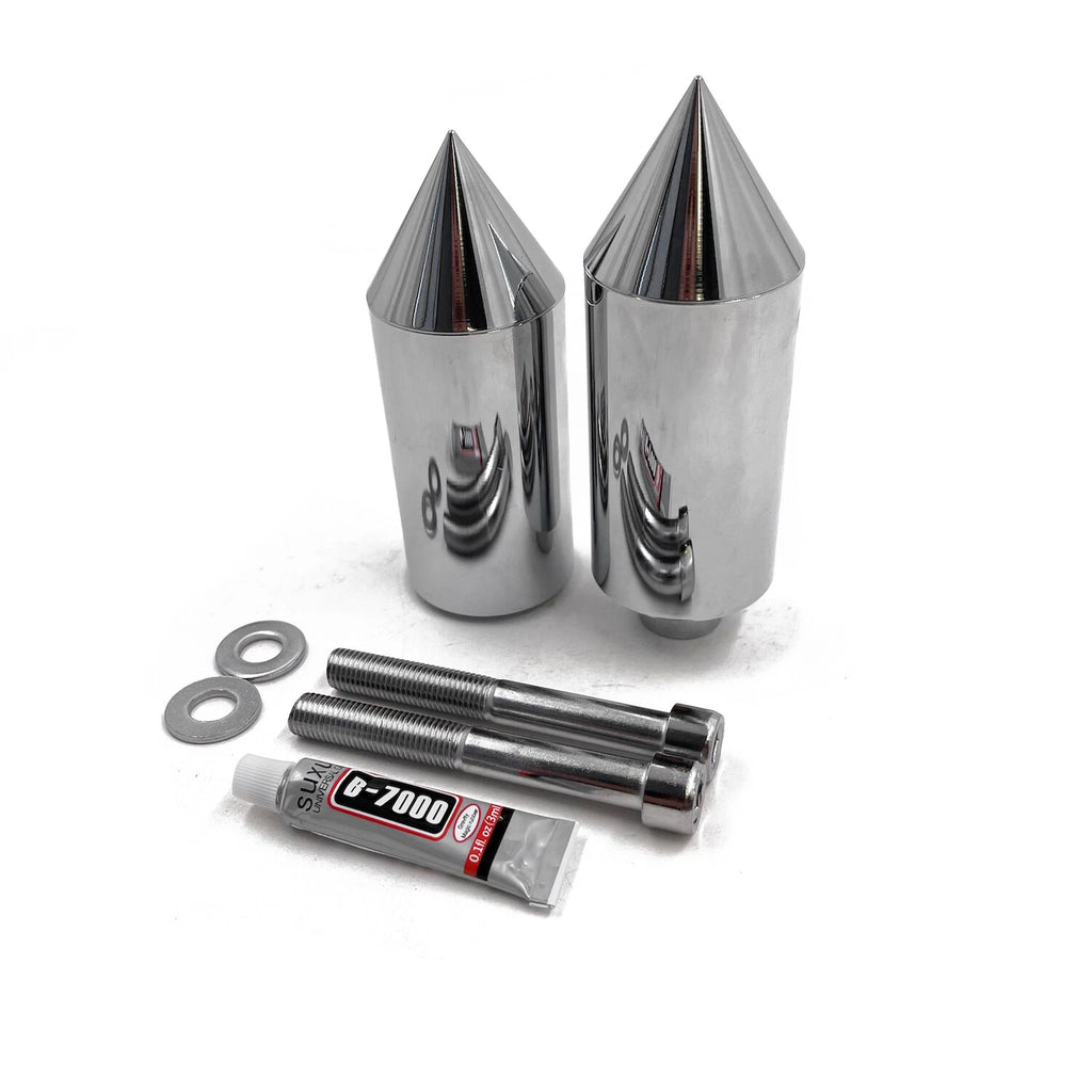 Chrome Spike Frame Slider Crash Protector for Yamaha YZF R1 (2002–2003)