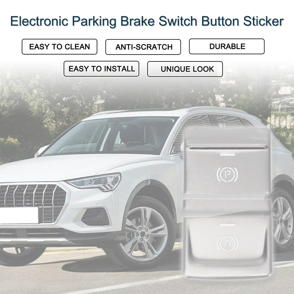 Electronic Parking Brake Switch Button for Audi Q3 (2019–2020) Silver Tone