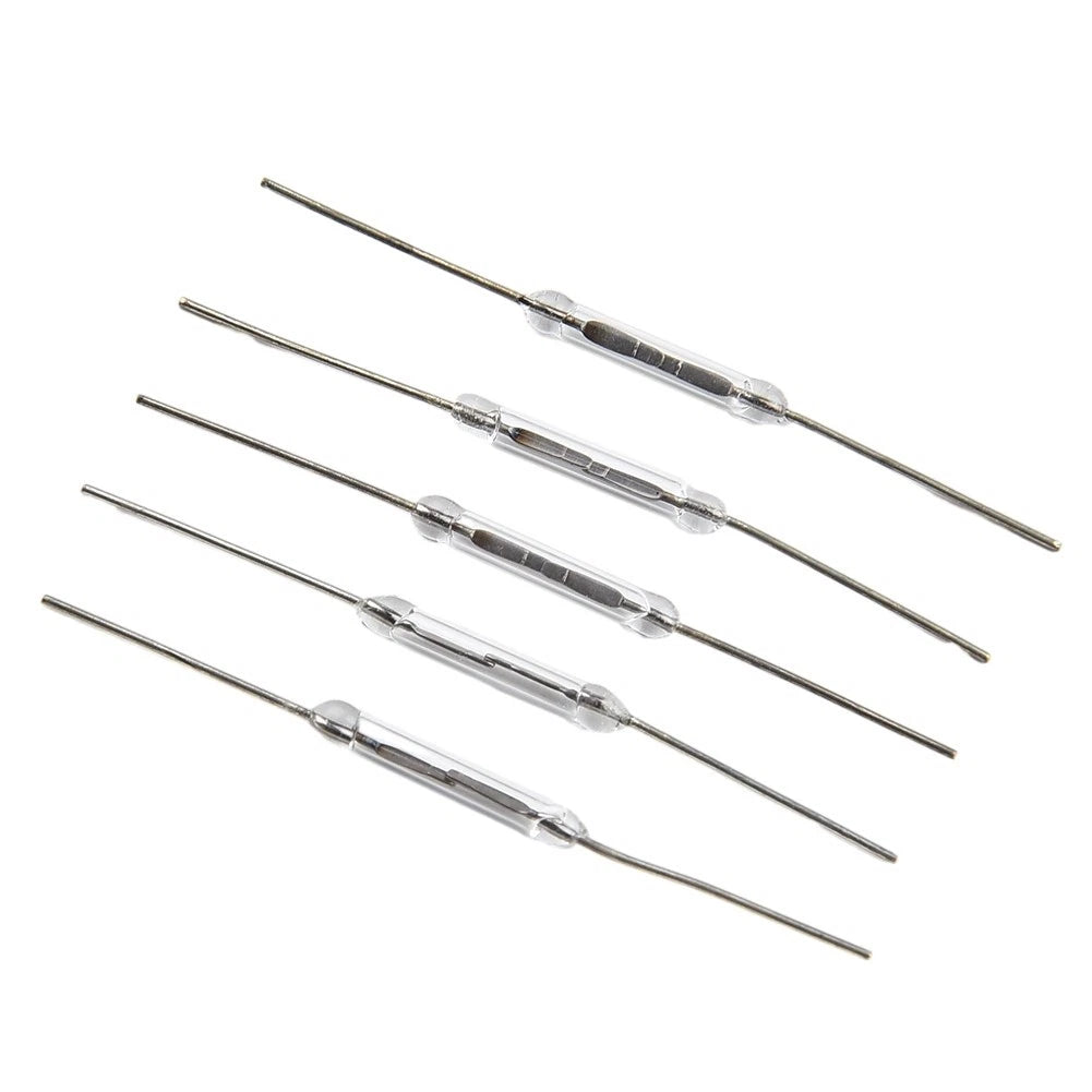 10Pcs Reed Switch Magnetic Switch 2x14mm Normally Open Induction Switch