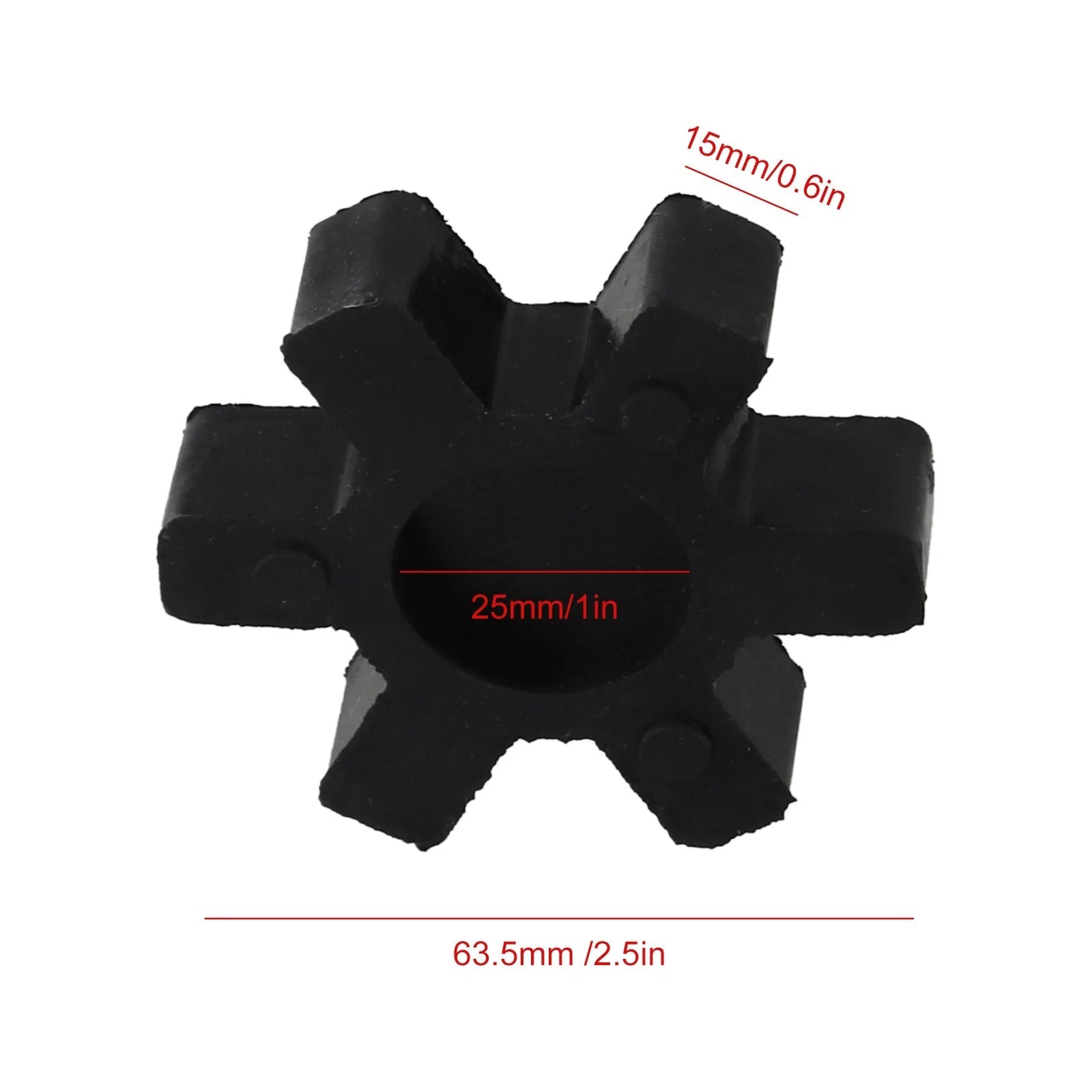 Vibration Damping Rubber Spider Insert for Lovejoy LJaw Coupling (L099, L100)