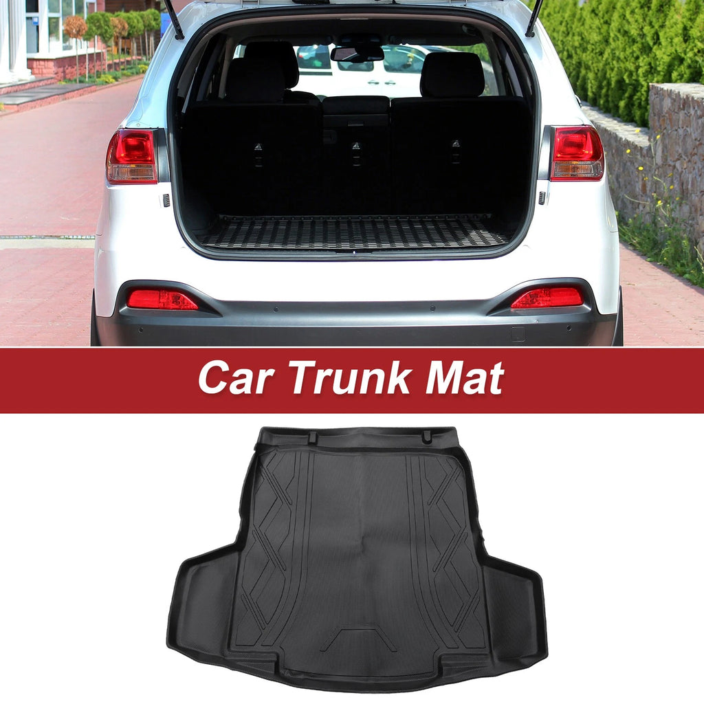 Rear Trunk Mat Cargo Liner TPE for Chevy Malibu (2016–2022) Diamond Pattern