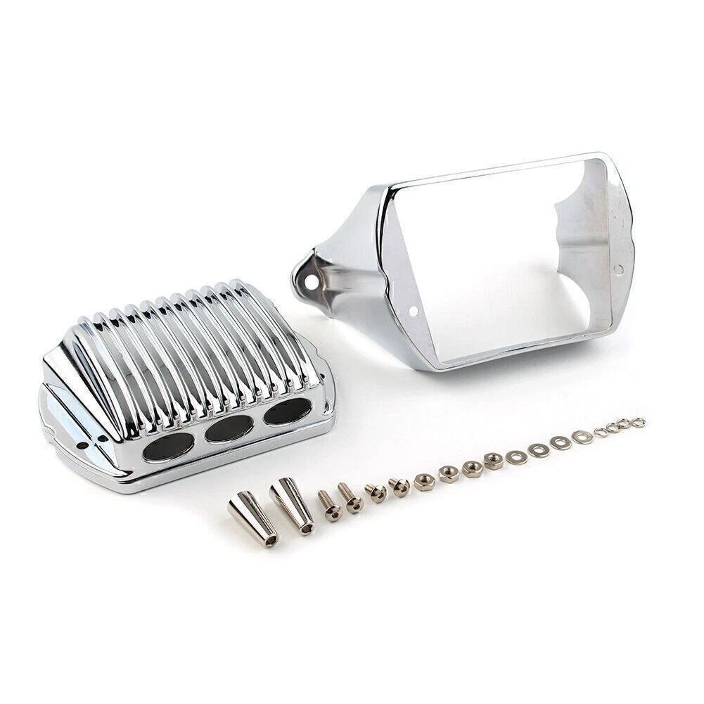 Chrome Front Voltage Regulator Cover Accent for Harley Bagger (1997–2011)