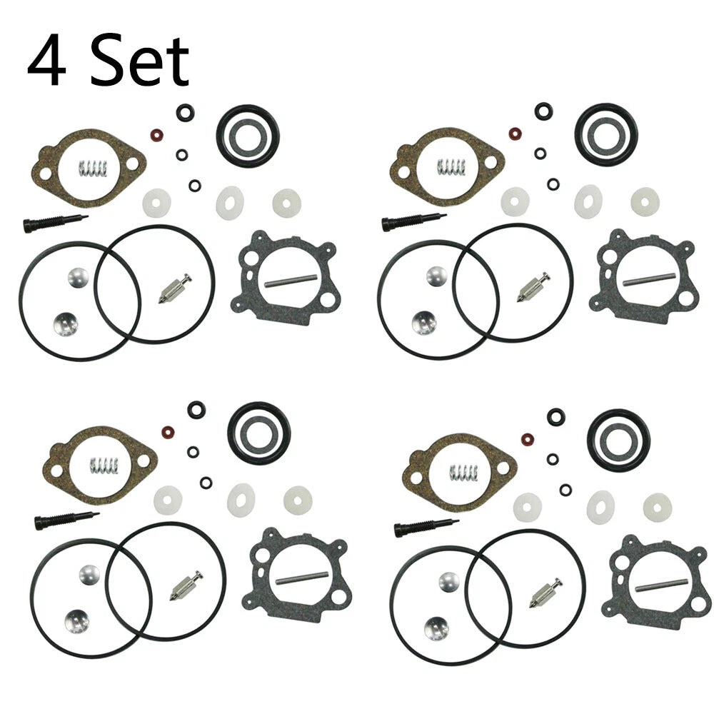 Set of 4 Carburetor Repair Kits for Briggs & Stratton (492495, 493762, 498260)