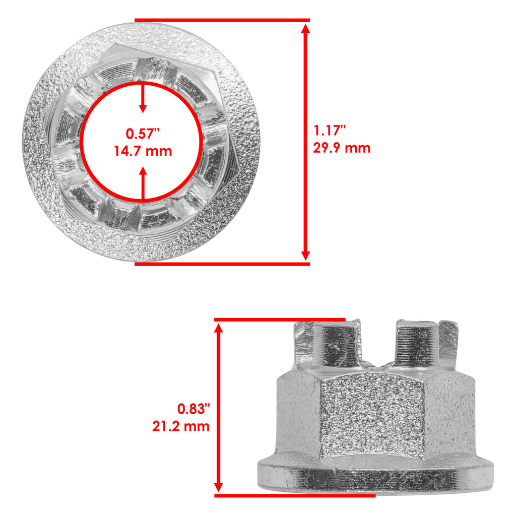 Castle Nut Replacement for Honda FourTrax 300 TRX300FW 4x4 (1988–2000)