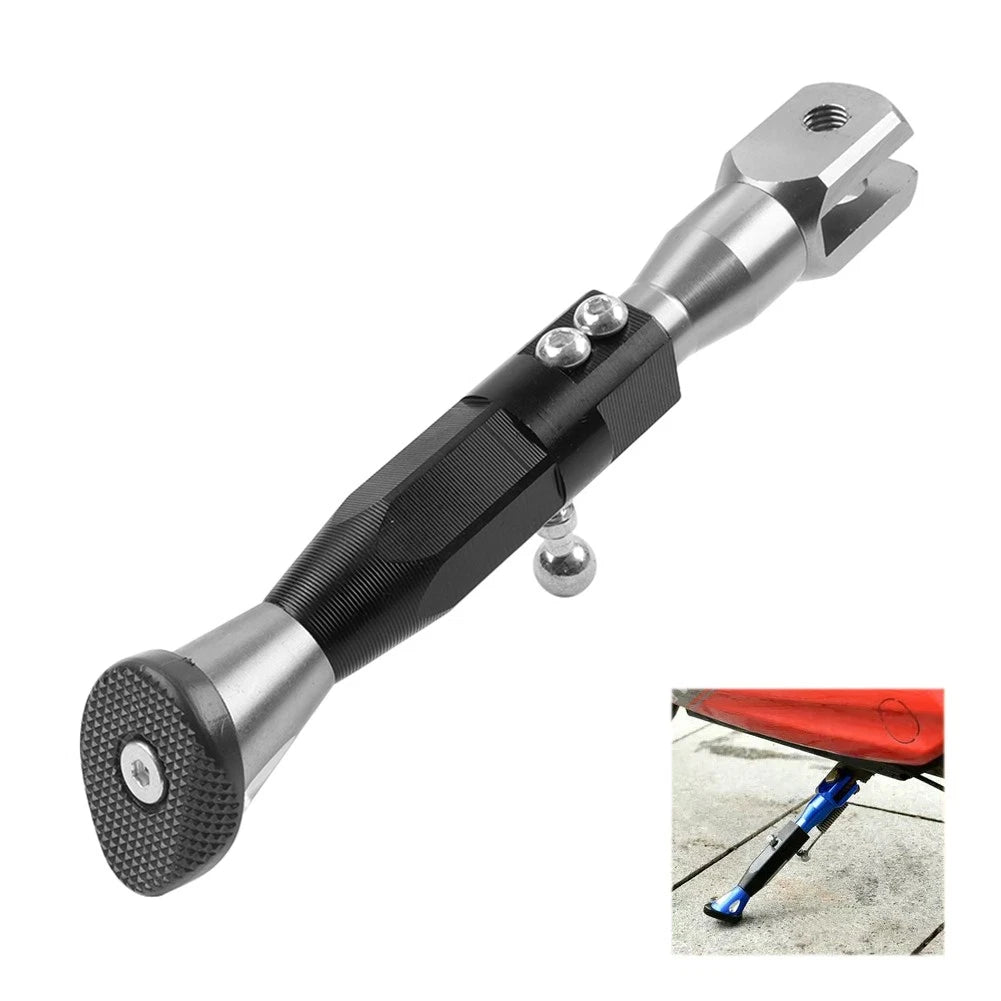 Adjustable Kickstand Foot for Motorcycle Universal (Silver)