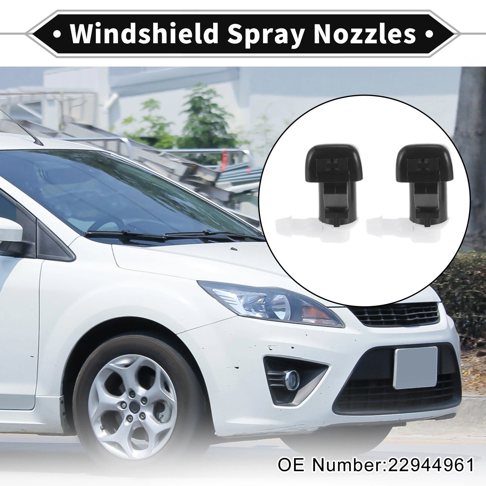 2Pcs Front Windshield Washer Nozzle for Chevy Colorado (2015–2023)